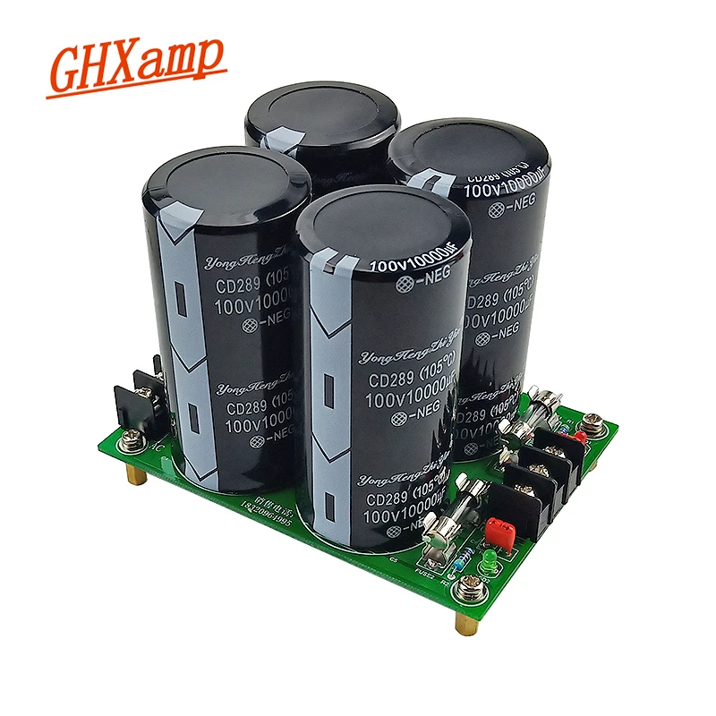 GHXAMP doğrultucu filtre kurulu pozitif negatif filtre çift AC 50V  doğrultucu filtre güç kaynağı kurulu 10000uF/100V 1 adet|Amplifikatör| -  AliExpress