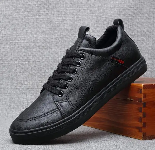 

2019 autumn new fashion men leather lace up casual shoes man trend leather shoes loafers