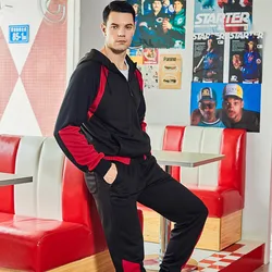 Pull over ample et assorti pour hommes, ensemble deux pièces, loisir et sport, à la mode, collection automne et hiver 2021 