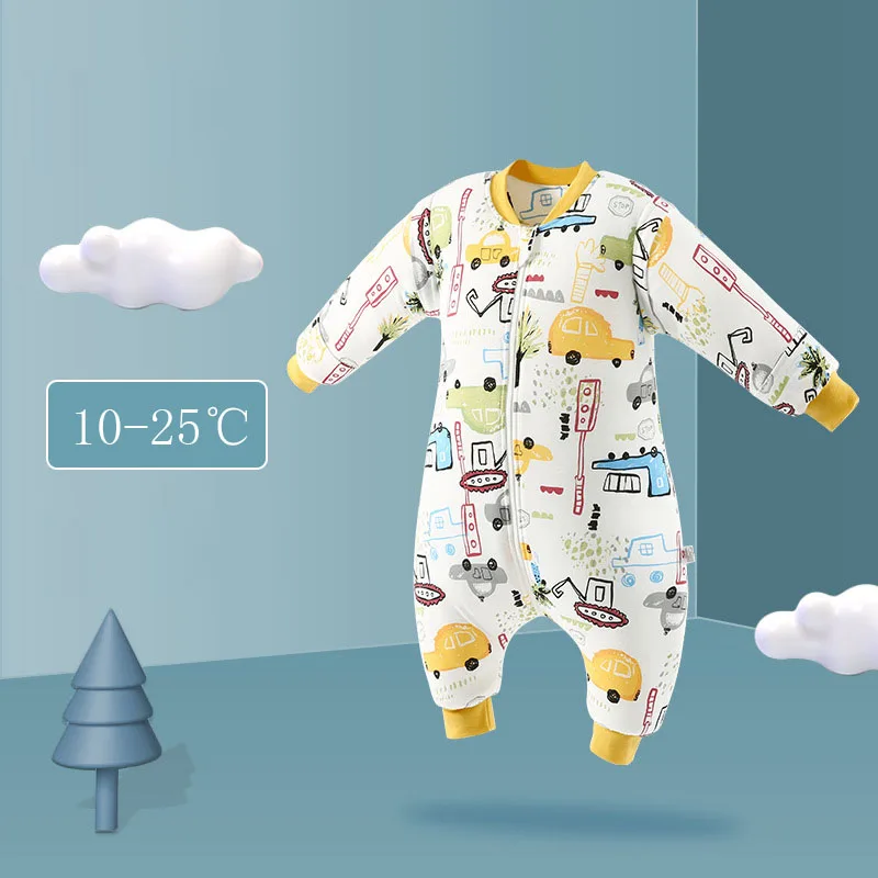 Детский спальный мешок с разрезом для ног теплый длинными отстегивающимися