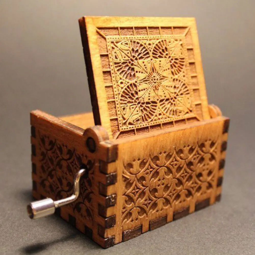 

Music Box Creative Home Singing Case Retro Decor Gift Pine