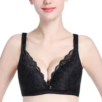 

Pregnant Unlined Women Patchwork Lace Sheer Underwire Bras Women Underwear Push Up Feeding Bras Clothing