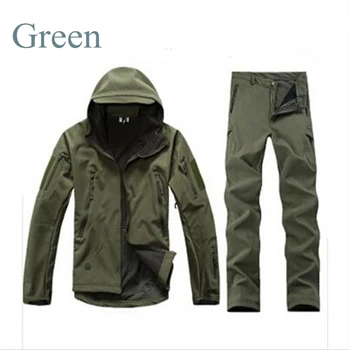 

Softshell Shark Skin Men's Tactical Military Uniform Hunting WaterProof Jacket+Pants Combat Army Uniform Camouflage Clothes