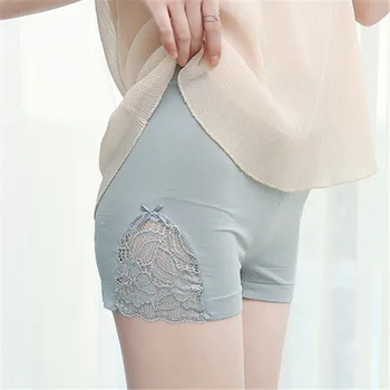 

2020 Safety Shorts Pants Anti Chafing Lace Cotton Large Size Safety Pants Elastic Waist Women Shorts Panties Under Skirt Summer