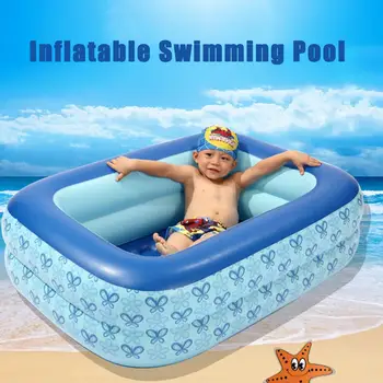 

Summer Inflatable Pool PVC Rectangular Inflatable Swimming Pool Playing Water Bath Ocean Ball Toy Pool For Children Adults
