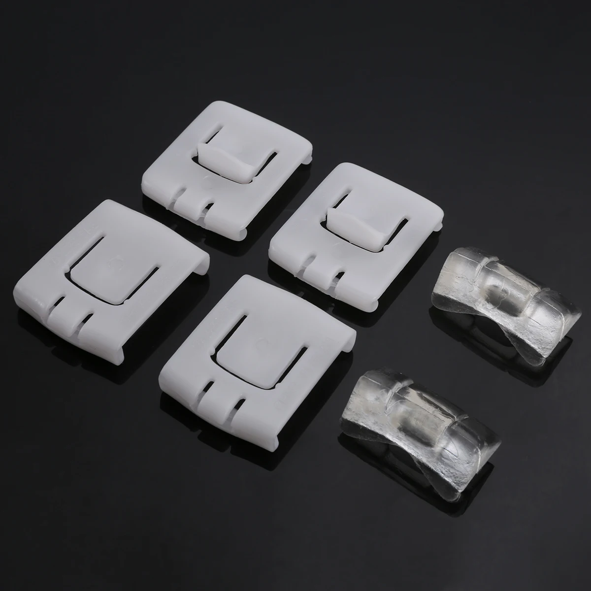 2 Sets Plastic Car Seat Rail Clip Guide Runner Piece Fastener Clips 435881203A For V-W G-olf MK1 MK2 MK3 Corrado Auto Buckle