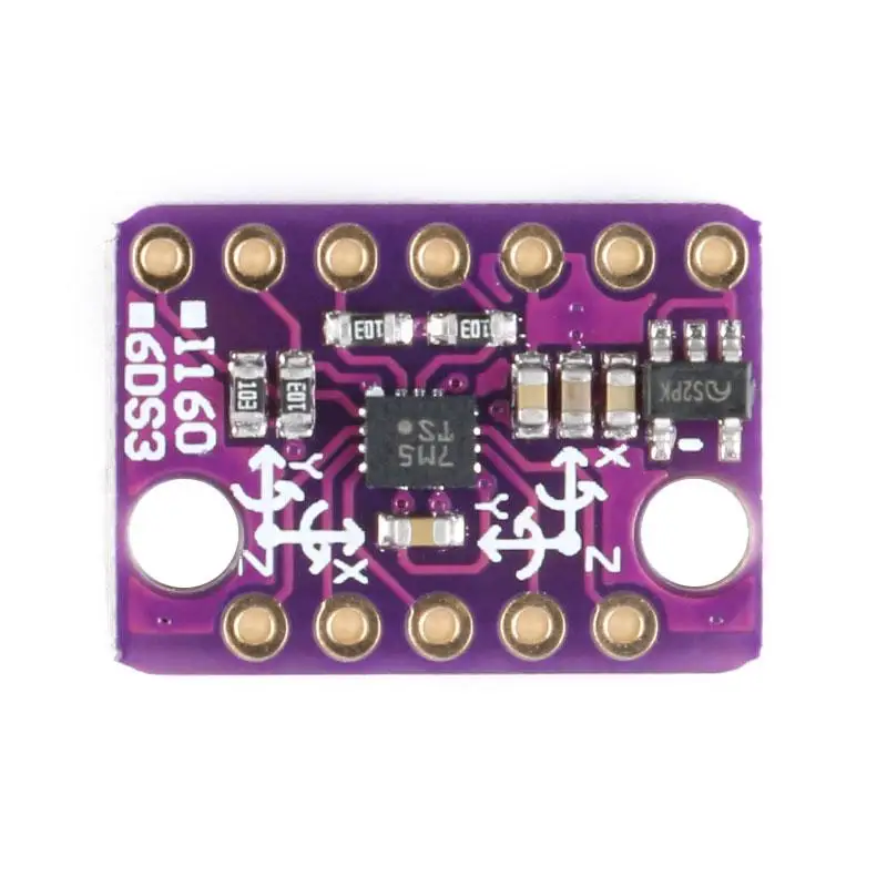 BMI160 GY 6 Axis 6DOF Rate Gyro Gravity модуль датчика акселерометра IIC I2C SPI протокол связи 3