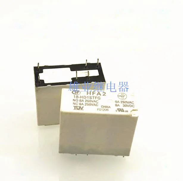 5 шт./лот 18V реле HFA2 18-HD1STFG HFA2-18-HD1STFG-18VDC HFA218HD1STFG 18VDC DC18V 18V 8A 250VAC DIP6