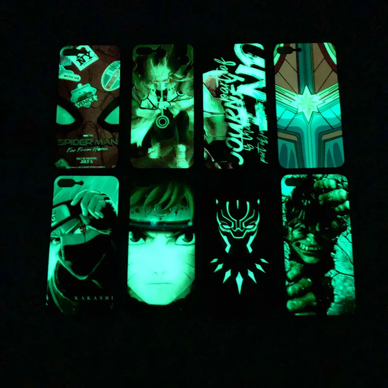 Чехол для iPhone 11 Pro Max светящаяся задняя крышка из закаленного стекла с мультяшным