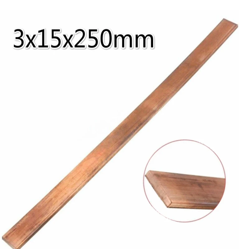 1pcs 99.95% Pure Copper Thickness Copper Strip Red Pad Foil Plate Bar DIY CNC Material New Hot