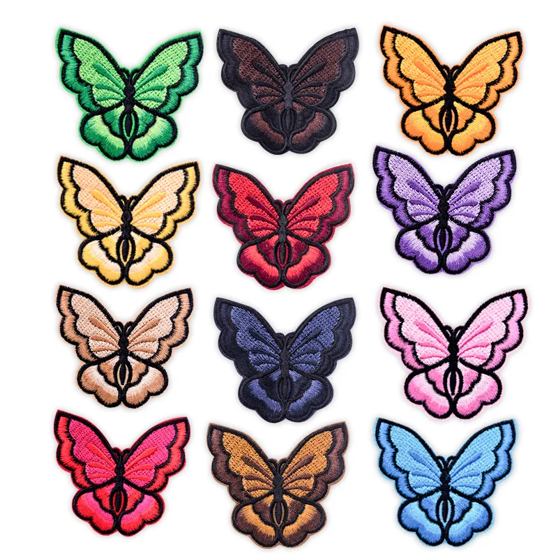 Iron on Butterfly Patches for Clothing Badge Stripe Sticker Kids Embroidered The DIY Applique | Дом и сад