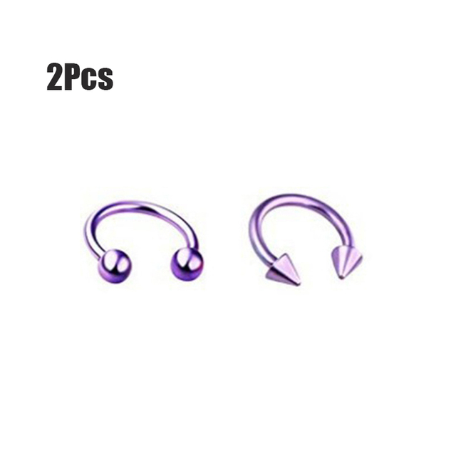 Steel Not Allergic C Shape Nose Ring Horseshoe Hoop Earrings Cartilage Piercing Clip Lip Ring Body Jewelry Nose Rings