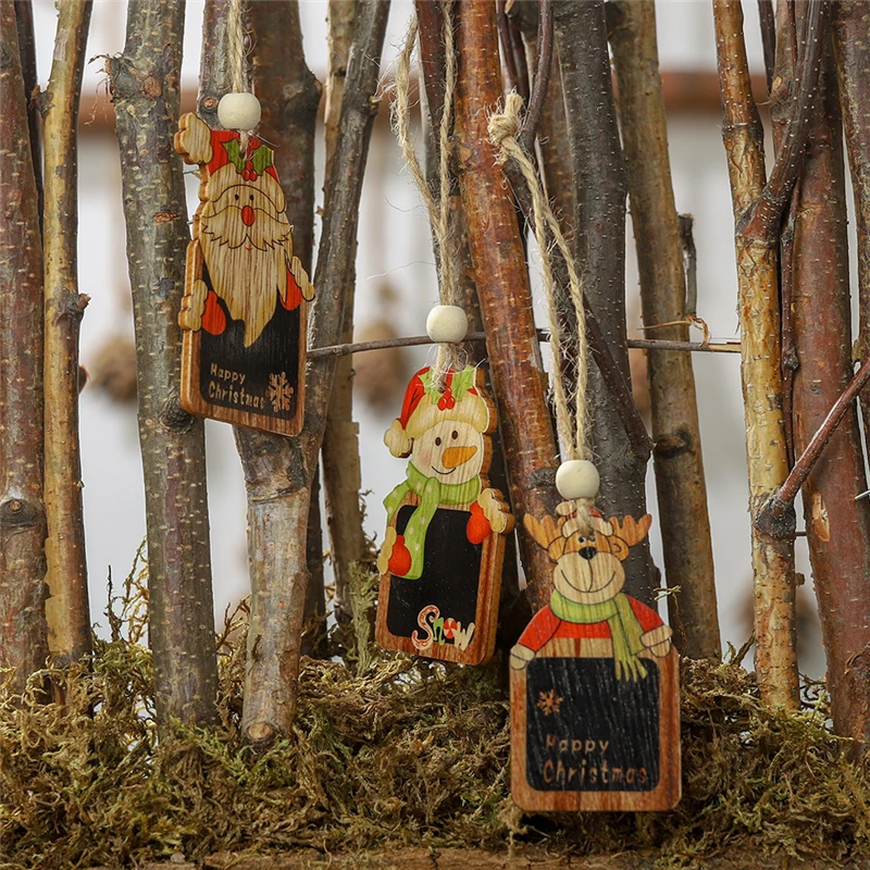 2019 Рождественская деревянная подвесная мини доска подвеска на рождественскую и