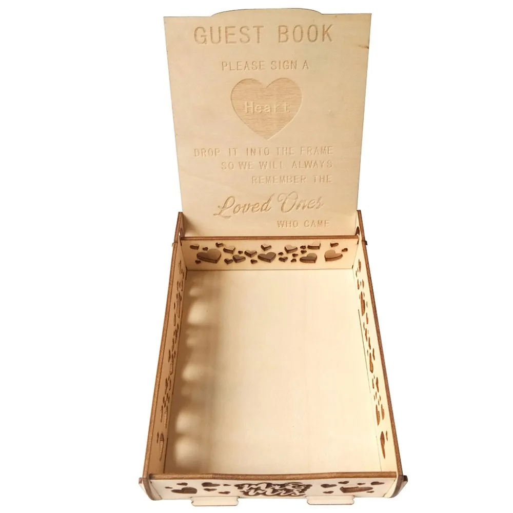 Любовь коробка для хранения Винтажные Ювелирные изделия свадебное оформление коробки для заметок коробка для хранения романтическое деревянное свадебное Фирменное сердце аксессуары