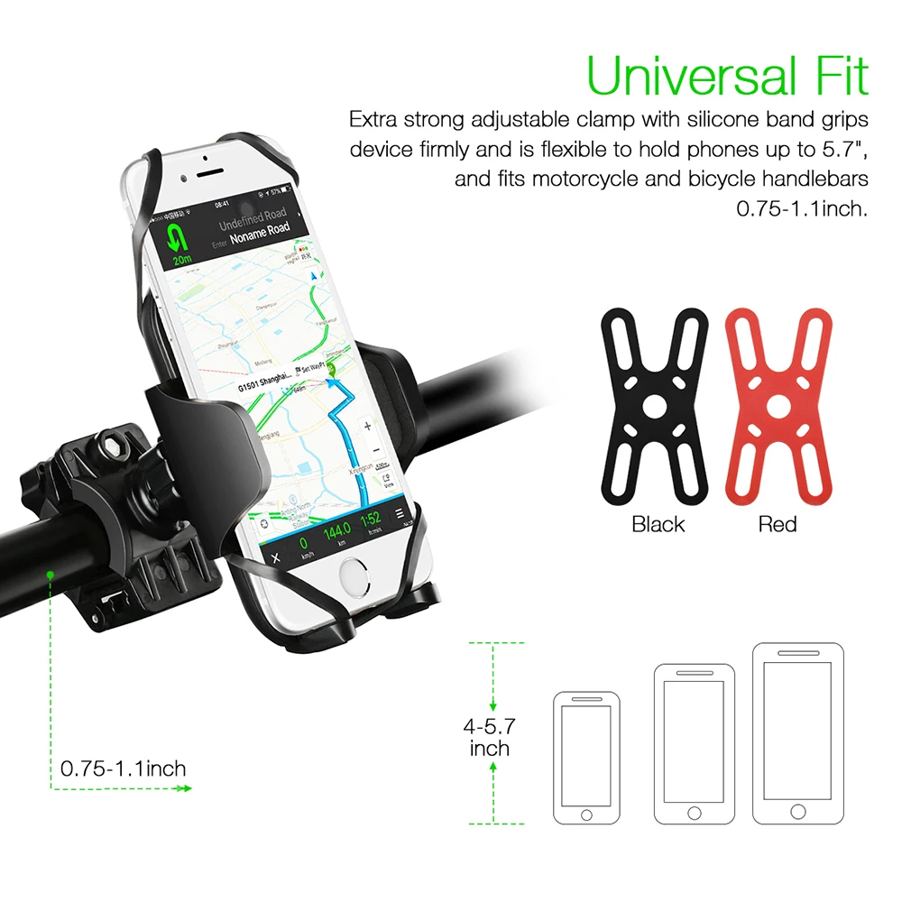 Mpow OD022 держатель для телефона на руль велосипеда нескользящий Универсальный вращающийся на 360 градусов велосипедный кронштейн для 5,7 дюймового мобильного телефона