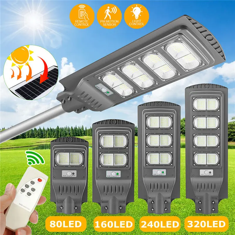 Waterproof IP65 Outdoor Lighting Remote Control LED Solar Street Light