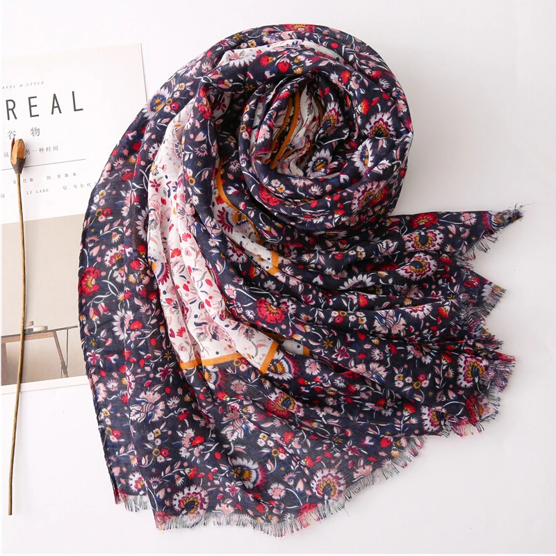 

Woman Beach Scarf Luxury Brand Viscose Spring Big Scarf Hijab Natural Animal Leopard Print Scarf Hair Womens Scarfs Fashionable