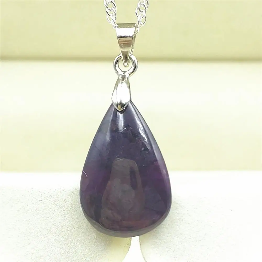 

Top Natural Purple Sugilite Necklace Pendant 21x13x4mm Reiki Stone Women Men Love Gift South Africa Fashion Pendant AAAAA