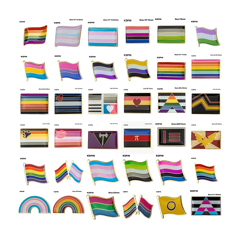 Нагрудный нагрудный знак Gay Pride двойной 10 шт. брошь 20 на лот| |