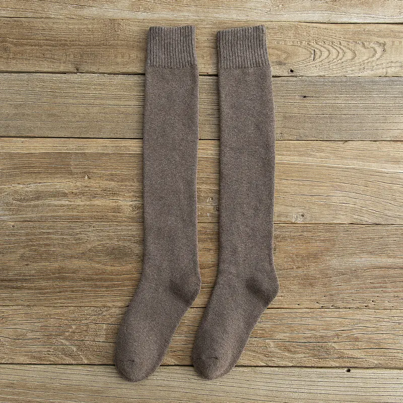 Зимние новые мужские и женские носки хлопковые махровые плотные теплые длинные носки без пятки японские модные носки skarpetki calcetines mujer - Цвет: Women coffee