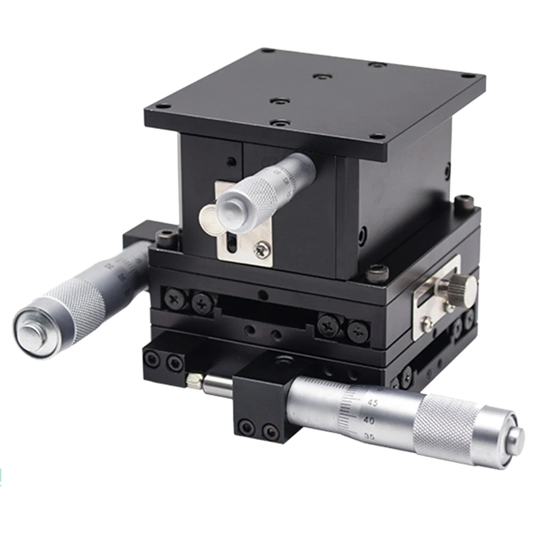 

80 x 80mm XYZ Axles Trimming Platform Bearing Fine-Tuning Sliding Table Cross Lift Platform Cross Roller Guide Platform