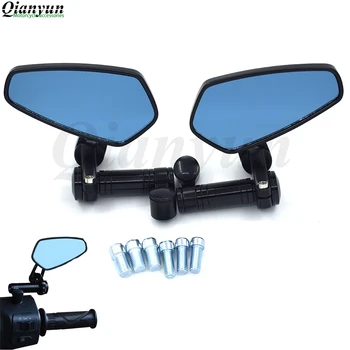 

Universal CNC motorcycle rearview mirror blue anti-glare convex mirror FOR Suzuki GSF250 GSF400 GSF600 GSF650 GSF1200 GSF1250