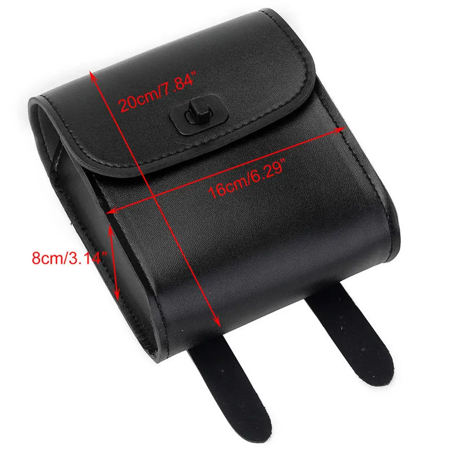 

Synthetic Leather Bar Mount Luggage Saddle Bag Motorcycle Bicycle Tool Pouch New
