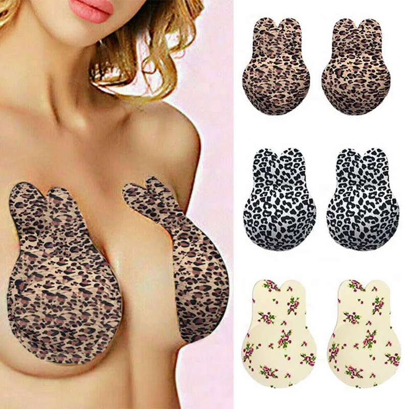 

Practical Handy 1 Pair Silicone Invisible Bra Breast Lifting Tape Push up Nipple Cover Reusable Boob Lift Tape DSG99