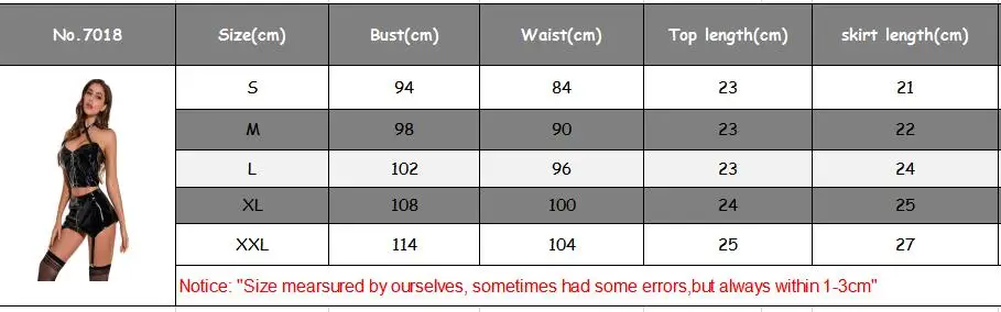 7018 SIZE CHART