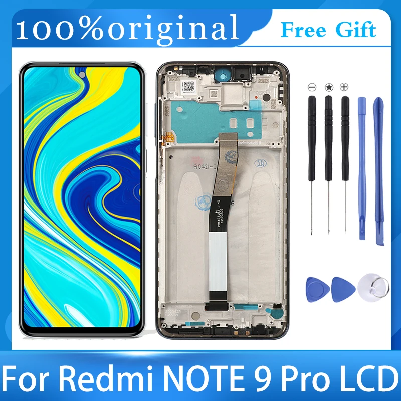 

ЖК-дисплей 6,67 дюйма с рамкой для Xiaomi Redmi Note 9S, ЖК-экран для Xiaomi Redmi Note 9 PRO, ЖК-экран с сенсорным экраном