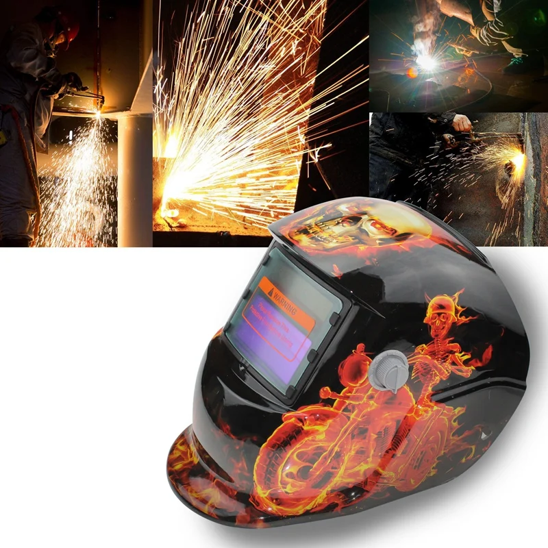 

2018 New Pro Solar Welder Mask Auto-Darkening Welding Helmet Flame motorcycle