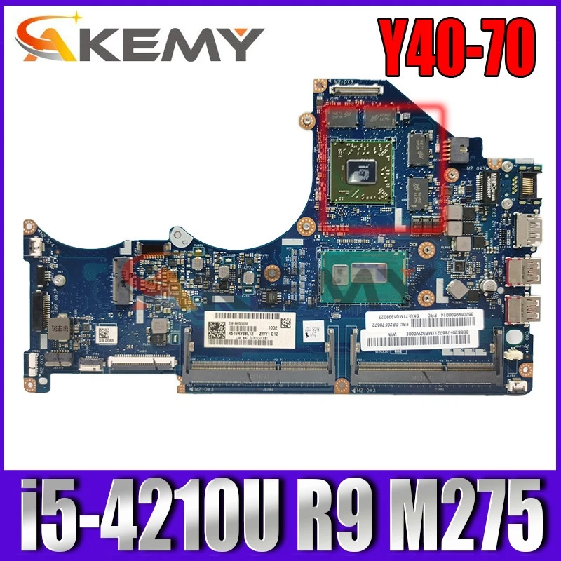 Akemy 5B20F78648 ZIVY1 LA-B131P основная плата для lenovo Y40-70 14 &quotМатеринская ноутбука SR1EF i5-4210U