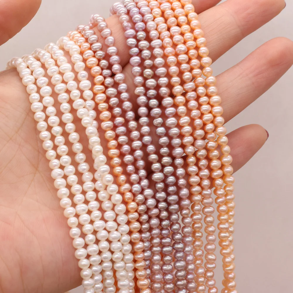 Natural de Água Contas para Faça Doce Pérola Pequenas Pérolas Você Mesmo Jóias Fazer Colares Pulseiras Brincos 36cm - Strand Contas Tamanho 3-4mm 32 contas para diy jóias fazer colares pulseiras