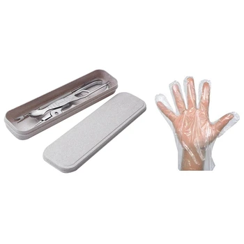 

1 Set Crab Lobster Crayfish Crackers Picks Spoons Standard & 2500Pcs Disposable Gloves One-Off Gloves