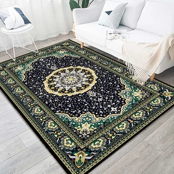 

Living Room Bedroom Rug Antiskid Soft Carpet Modern Carpet Mat Crystal Velvet Washable Non-Slip Decorative Extravagant