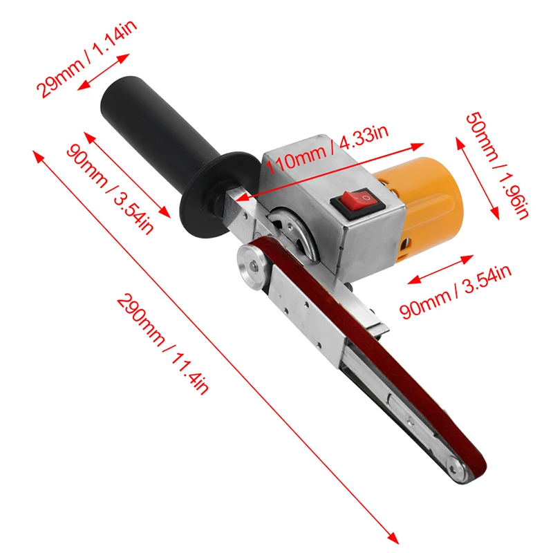 

Mini Portable Belt Sander Narrow Corner Grinding Angle Grinder W/Charger US