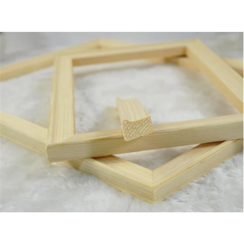 Горячая деревянная DIY рамка алмазные картины сочетание печатных холст стены
