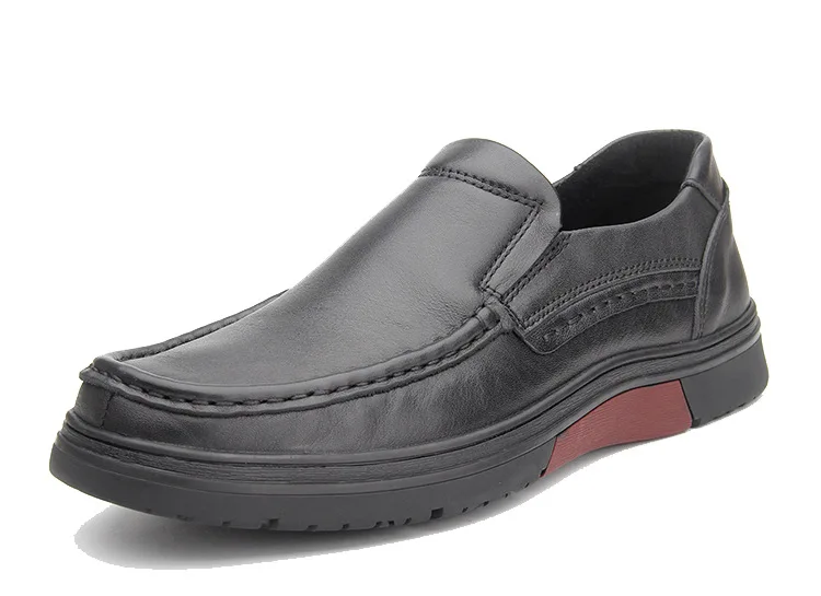 man shoes leather genuine High Quality men casual natural leather loafers autumn winter British retro men shoes cowhide