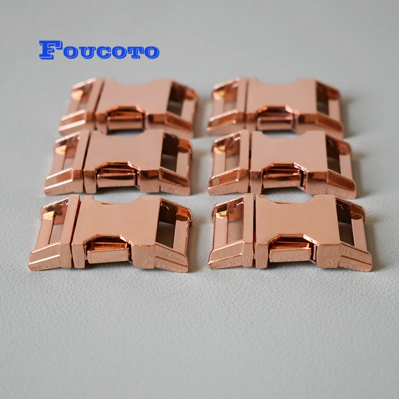 100pcs/lot nickle metal side release buckles 20mm webbing for paracord dog collar clip buckles DIY sewing accessories hardware