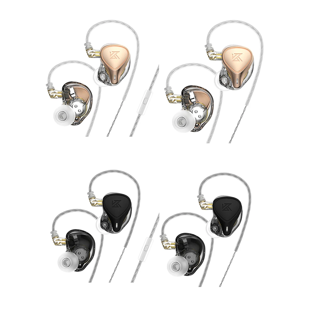 KZ ZEX PRO Wired Headphone Electrostatic+Dynamic+Balanced Earphone Gaming Hybrid Headset Earbud L Shaped 3.5mm Jack Audifonos |