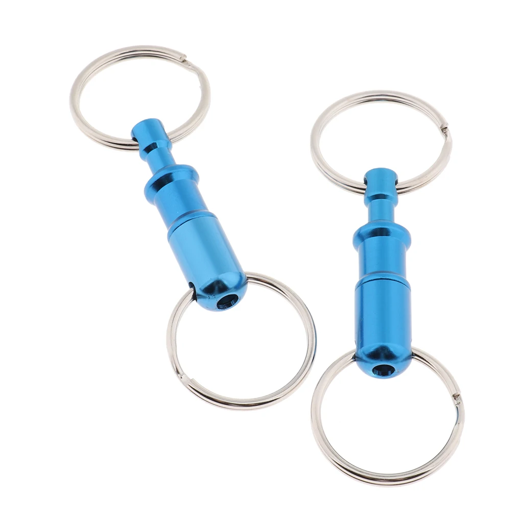 2pcs Detachable Keychain Pull Apart Quick Release Removable Key Rings 2pcs Detachable Keychain Pull Apart Quick Release Removable Key Rings