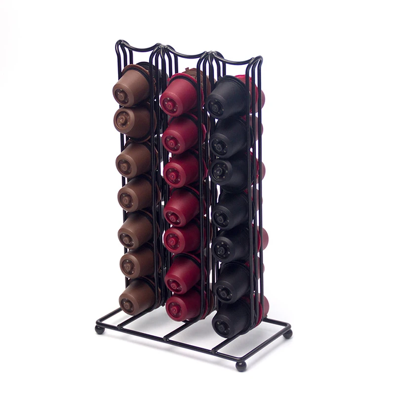 Железный хромирование стенд Кофе Pod держатель для 42 капсулы кофе Nespresso Дисплей