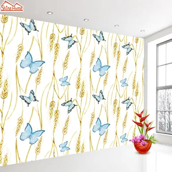 

Beautiful Butterfly Wheat Pattern 3d Wallpaper Wallpapers for Living Room Wall Paper Papers Home Decor Removable Murals Rolls
