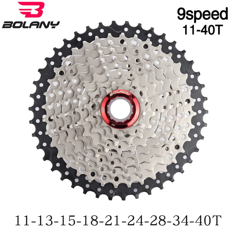 Bolany 9 скоростная кассета MTB 9V 11-42T 11-40T 11-36T 11-32T набор звездочек со встроенной трещоткой для горного велосипеда широкого соотношения Сверхлегкий велосипед маховик cog