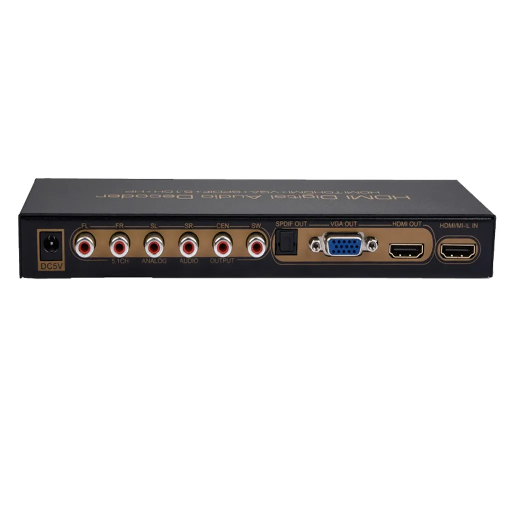 VOBERRY NK-51S 1080P HDMI к HDMI VGA SPDIF 5.1CH RCA цифровой многоканальный аудио декодеры