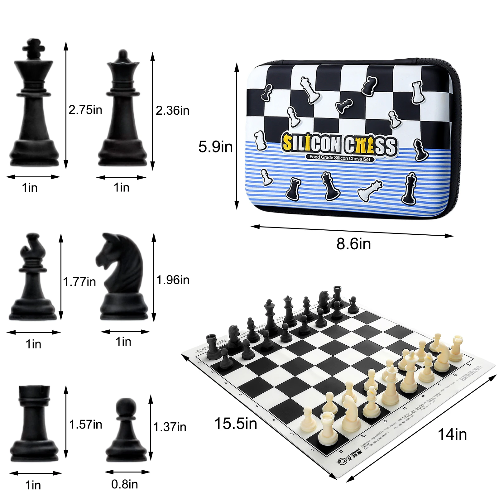 Best Professional Tournament Chess Set with Silicone Board