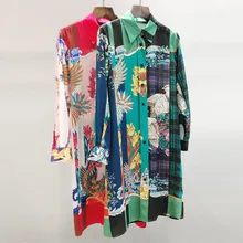 France style Brand new design long sleeves Shirts 2020 Spring Women's High quality 100% silk Shirt Tops B701