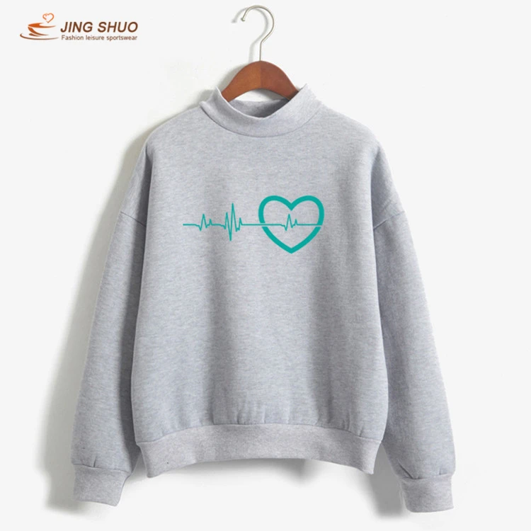 Heartbeat Love Print Осенняя толстовка женская новая модная флисовая Утепленная зимняя Толстовка дропшиппинг Превосходное качество забавная