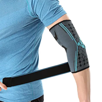 1 Pcs Compressie Elleboog Brace Pads Anti-Slip Arm Ondersteuning Gym Sport Beschermende Voor Fietsen Tennis Basketbal Badminton Band 1 Pcs Compressie Elleboog Brace Pads Anti-Slip Arm Ondersteuning Gym Sport Beschermende Voor Fietsen Tennis Basketbal Badminton Band