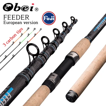 

OBEI Feeder fishing rod telescopic spinning casting Travel Rod3.0 3.3 3.6m vara de pesca Carp Feeder 60-180g pole